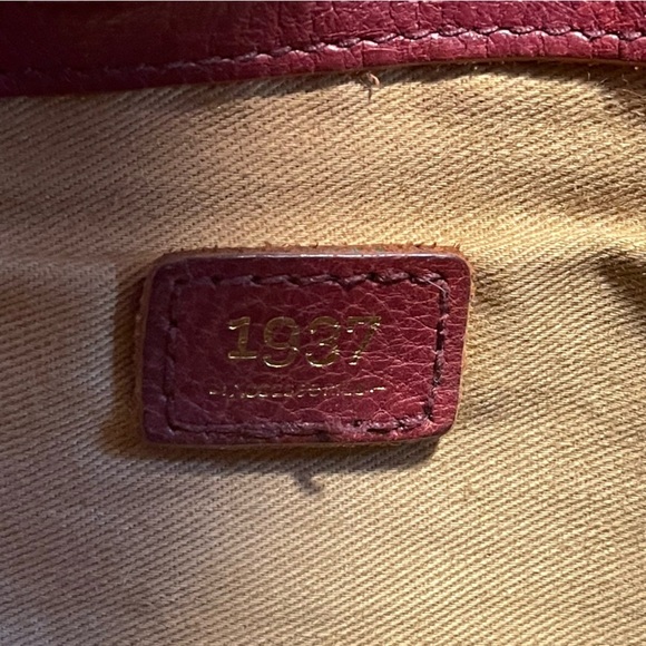 1937 Accessories Camden Satchel Doctors Bag Red Burgundy Leather - Picture 9 of 15